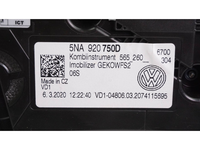 Přístrojová deska Volkswagen Tiguan 2020 5NA920750D