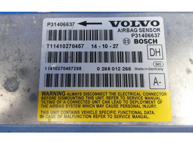 Блок подушек безопасности 31406637, 0285012268 Volvo S60