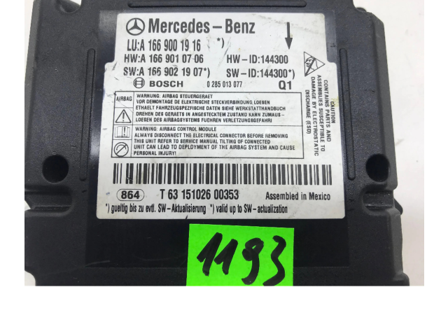 Блок подушек безопасности A1669001916, A1669010706   Mercedes-Benz GLE (W166 - C292)