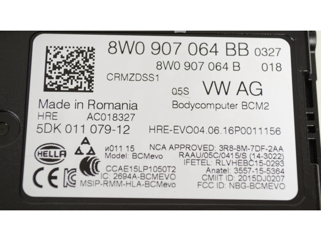 Блок комфорта 8W0907064BB Audi A5