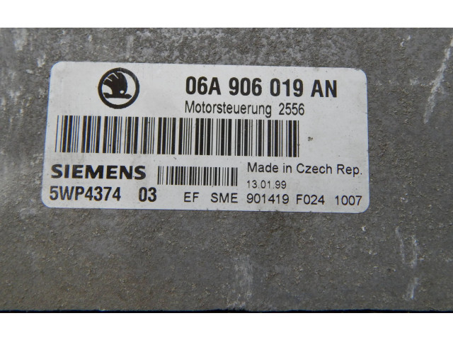 Блок управления двигателя 06A906019AN, 5WP4374   Skoda Octavia Mk1 (1U)