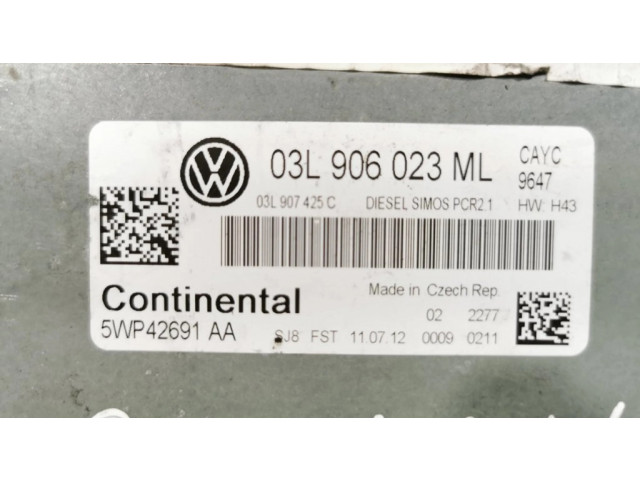 Блок управления двигателя 03L906023ML, 03L907425C Volkswagen Golf VI
