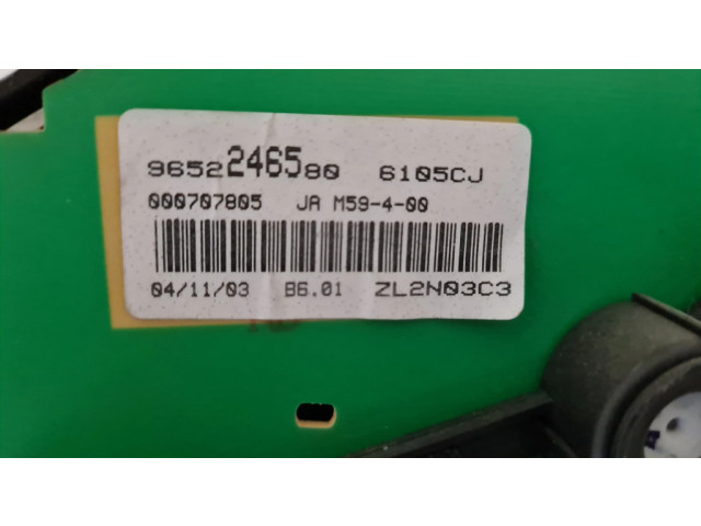 Přístrojová deska Citroen Berlingo 2002 9652246580, 000707805