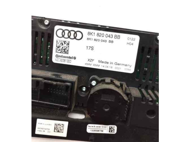 Блок управления климат-контролем 8K1820043BB Audi Q5 SQ5