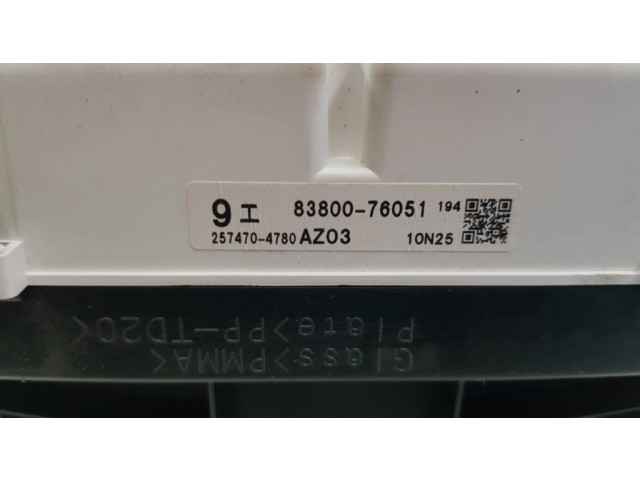 Přístrojová deska Lexus CT 200H 2012 8380076051, 2574704780AZ03