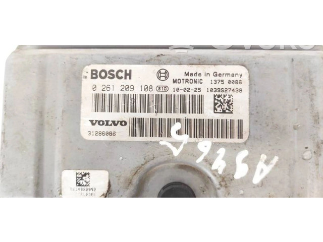 Блок управления двигателя 31286086, 0261209108   Volvo V70