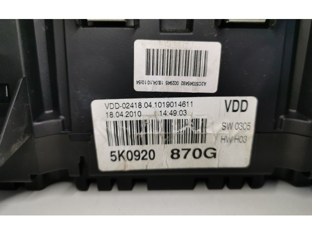 Панель приборов 5K0920870G, 3219792 Volkswagen Golf VI