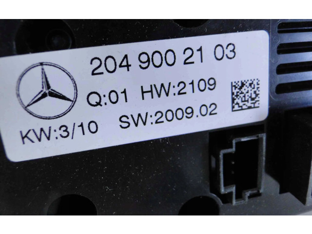 Блок управления климат-контролем A2049002103   Mercedes-Benz GLK (X204)