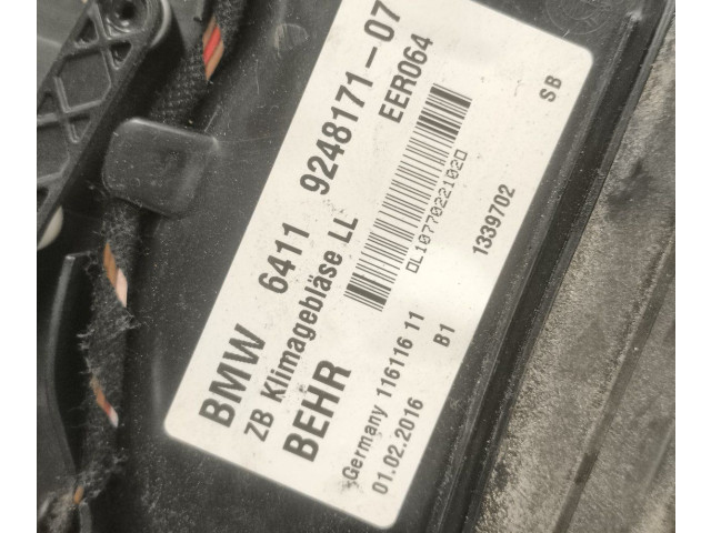 Pojistková skříňka Вентилятор печки 9248171 BMW 5 F10 F11 2016