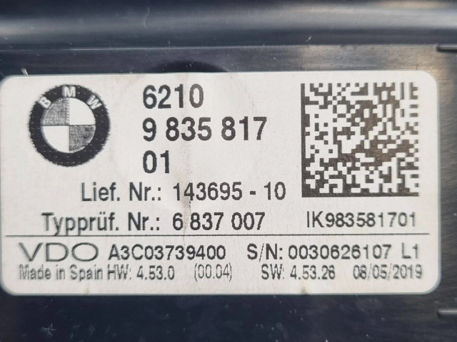 Přístrojová deska BMW 2 F46 2019 9835817, 62109835817