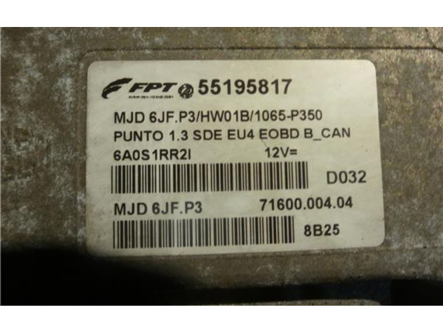 Řídící jednotka 55195817, MJD6JFP3 Fiat Punto (188) 2010