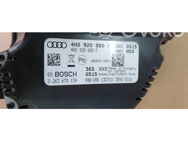 Přístrojová deska Audi A8 S8 D4 4H 2013 4H0920880F