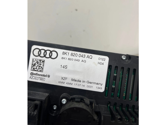 Блок управления климат-контролем 8K1820043AQ Audi Q5 SQ5