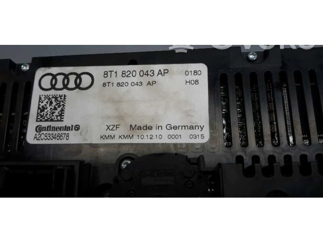 Блок управления кондиционера воздуха / климата/ печки (в салоне) 8T2820043AE, A2C53345974   Audi Q5 SQ5
