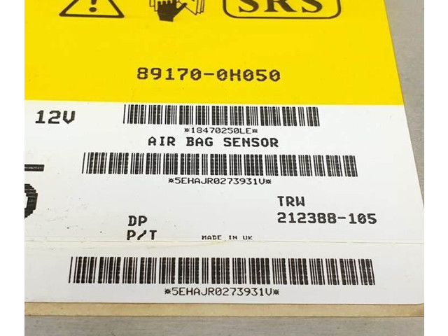 Блок подушек безопасности 891700H050   Citroen C1