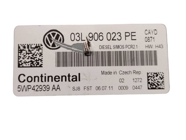 Řídící jednotka 03L906023PE, 5WP42939AA Volkswagen Caddy 2013