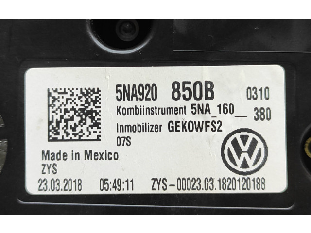 Přístrojová deska  Volkswagen Tiguan Allspace 2018 5NA920850B, 5NA160380  