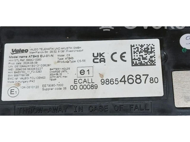 Блок управления 9865468780, EE790807000 Peugeot Partner III