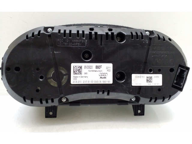 Панель приборов 8V0920860F, A2C84207800 Audi A3 S3 8V