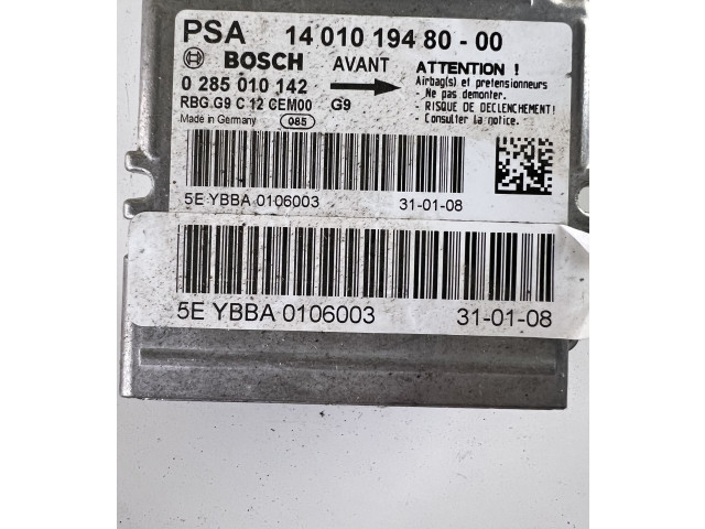 Блок подушек безопасности 140101948000, 0285010142   Fiat Scudo