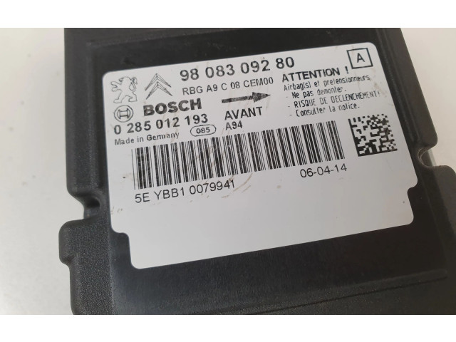 Блок подушек безопасности 9808309280   Peugeot 2008 I
