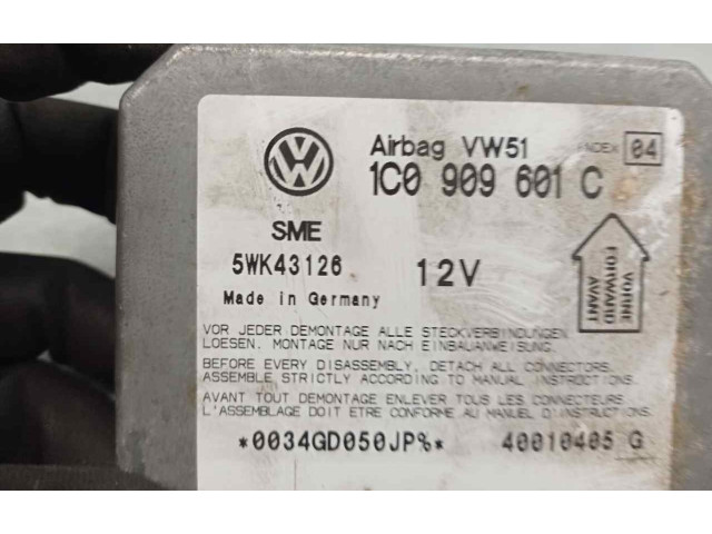 Блок подушек безопасности 1C0909601C, 5WK43126 Skoda Fabia Mk1 (6Y)