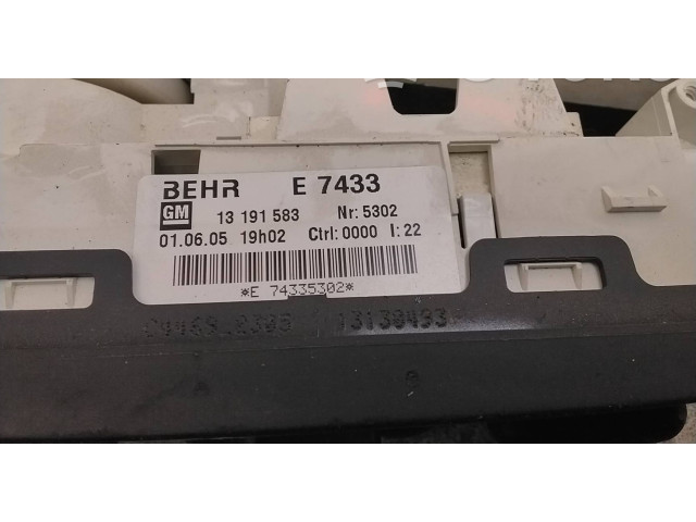 Блок управления климат-контролем 13191583, 74335302   Opel Meriva A