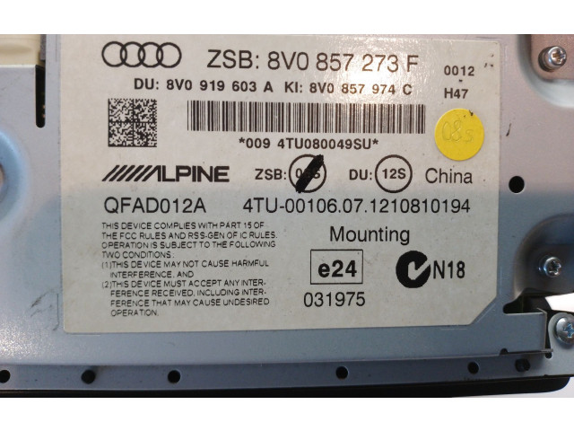 Дисплей 8V0857273F, 8V0857974C Audi A3 S3 8P