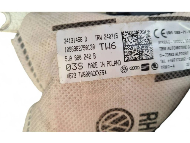 Подушка безопасности в сиденье 5JA880242B, 34131458D Skoda Rapid (NH)