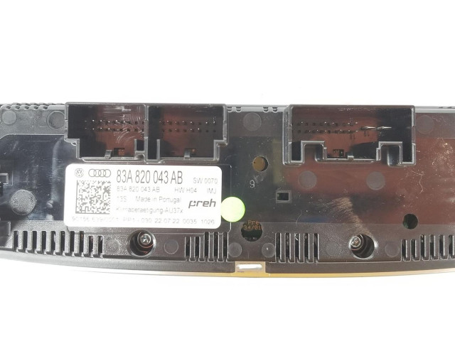 Блок управления климат-контролем 83A820043K Audi Q3 F3