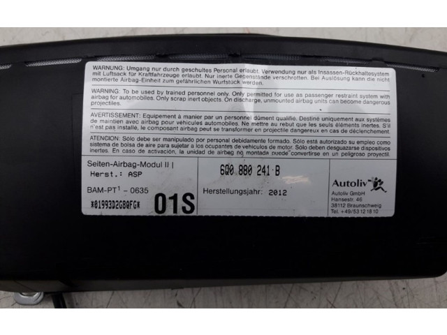 Подушка безопасности в сиденье 6Q0880241B, 6Q0880241B   Skoda Fabia Mk2 (5J)