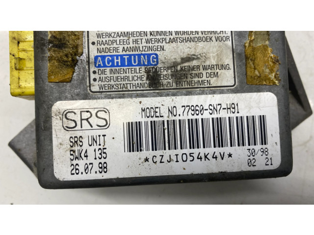 Блок подушек безопасности 77960SN7H91 Honda Accord