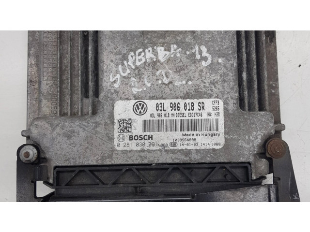 Блок управления двигателя 03L906018SR, 0281030091   Skoda Superb B6 (3T)