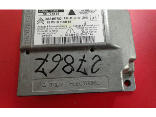 Блок подушек безопасности 9653493780 Citroen C4 I