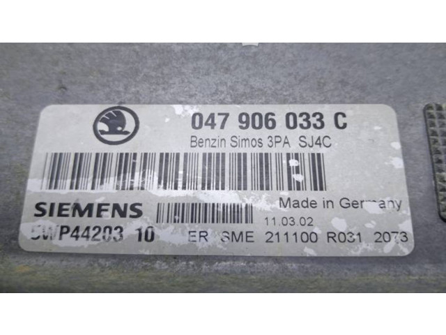 Блок управления двигателя 047906033C, 3PASJ4C Skoda Fabia Mk1 (6Y)
