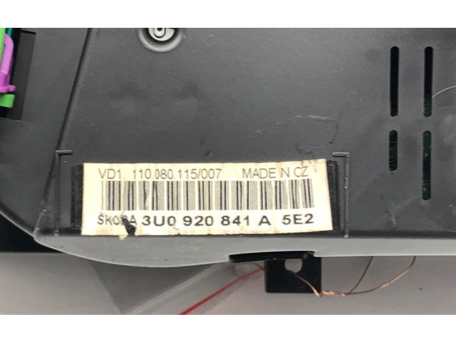 Панель приборов 3U0920841A Skoda Superb B5 (3U)