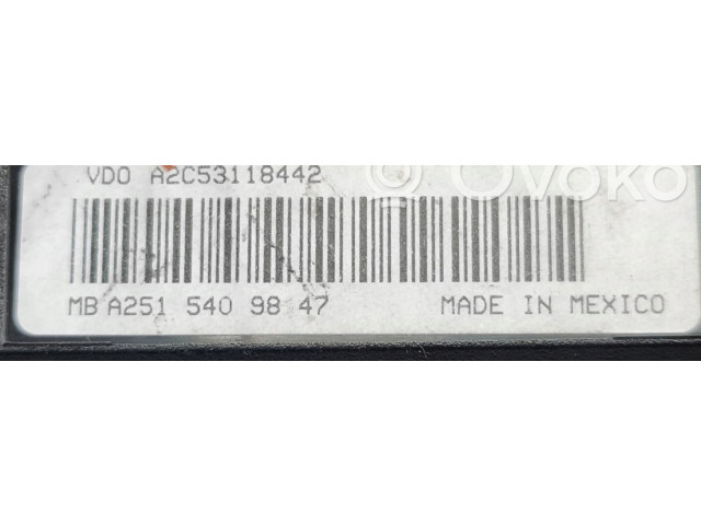 Přístrojová deska Mercedes-Benz R W251 2006 A2515409847