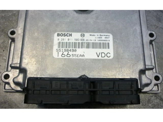 Блок управления двигателем Блок управления 55198490, 0281011503 Alfa Romeo 166