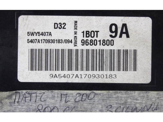 Блок управления двигателя 96801800   Chevrolet Matiz