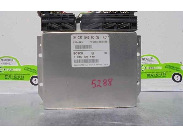 Блок управления АБС 0275456032, 0265109449   Mercedes-Benz A W168