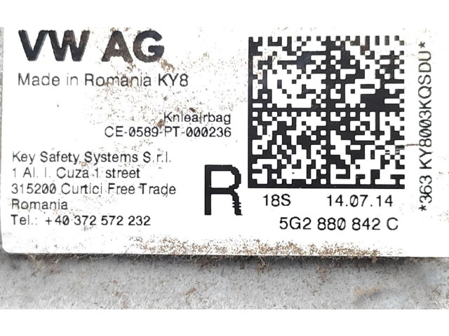 Подушка безопасности для колен 5G2880842C Skoda Octavia Mk3 (5E)