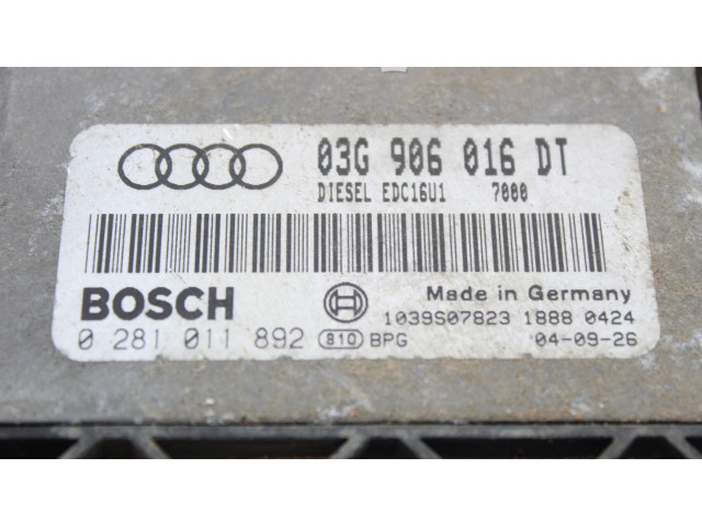 Комплект блоков управления 03G906016DT, 03G906016DT   Audi A3 S3 8P