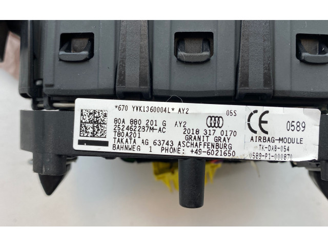 Подушка безопасности водителя 80A880201, YYK1360004L Audi Q5 SQ5