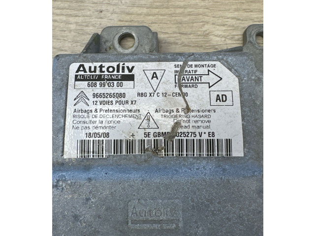 Airbagsteuergerät 608990300, 9665266080   Citroen C5