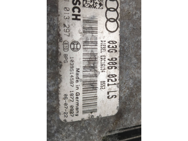 Блок управления двигателя 03G906021LS, 1039S14587 Audi A3 S3 A3 Sportback 8P