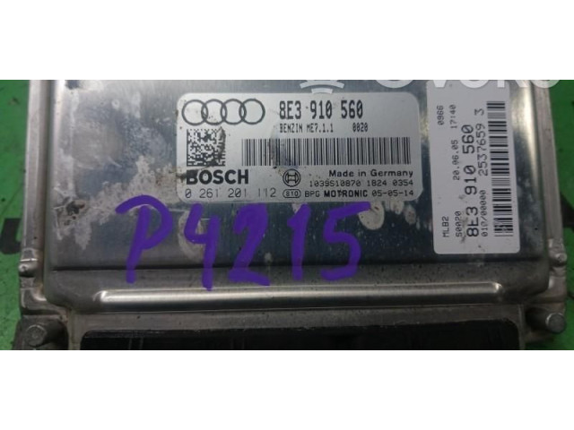 Řídící jednotka 0261201112, 8E3910560   Audi A8 S8 D3 4E 2003