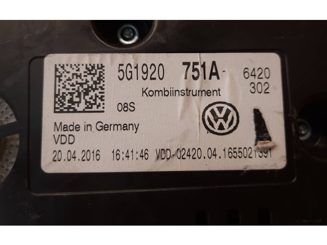 Панель приборов 5G1920751A, 5G1920751A Volkswagen Golf VII