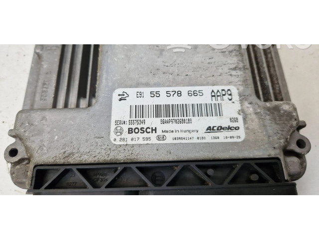 Блок управления двигателя 55578665, 0281017595   Saab 9-5