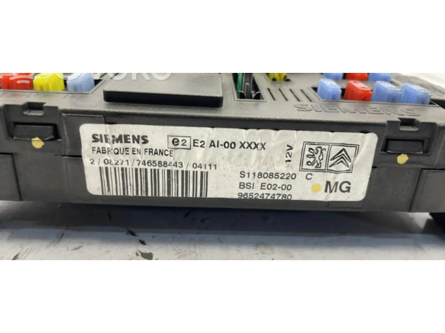 Pojistková skříňka Řídící jednotka BSM 6580GY Peugeot 206 2004