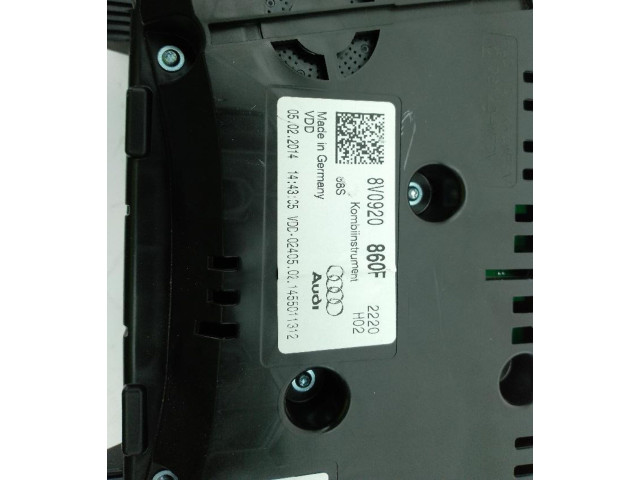 Панель приборов 8V0920860F Audi A3 S3 8V